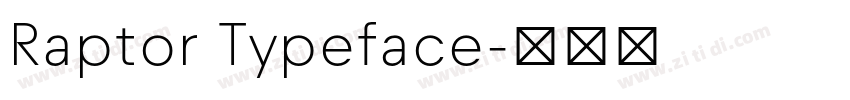 Raptor Typeface字体转换 Raptor Typeface字体转换